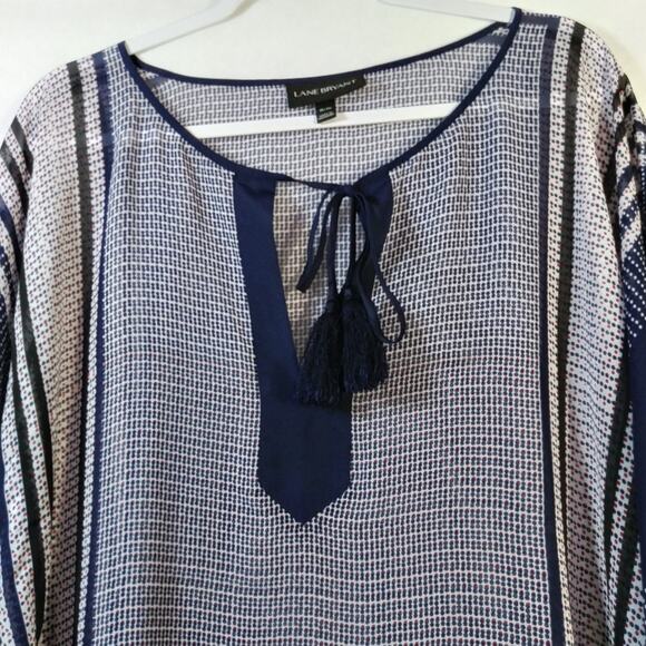 Lane Bryant Chiffon Over Top Cover Up Shirt Lightweight Kimono Style Size 18/20 - Picture 3 of 7